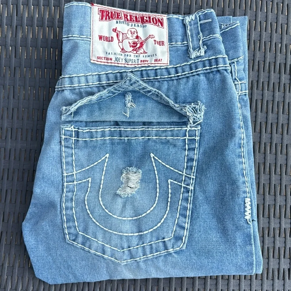 True Religion Joey Super T Light Blue Denim Men's Jeans Size 36 - Picture 4 of 13